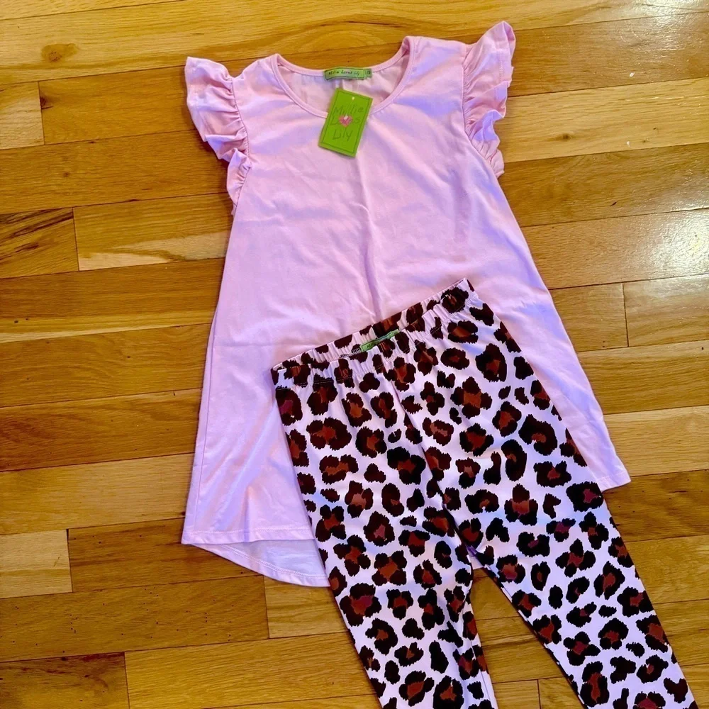 Millie Loves Lilly Pink Leopard Print Set Size 12